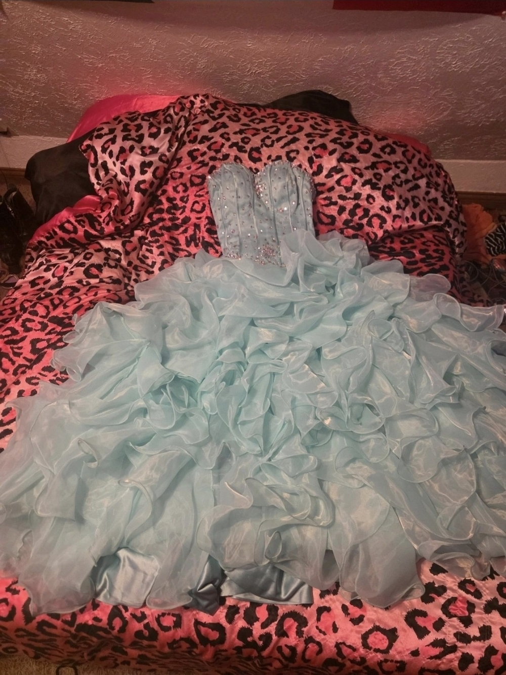 Aqua/Turquoise Ball Gown XV Dress